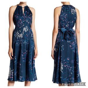 RACHEL Rachel Roy Navy Floral Midi Dress